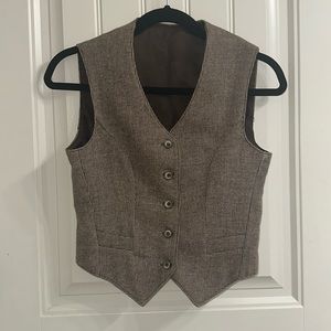 Vintage Sir for Her Brown Tweed Vest